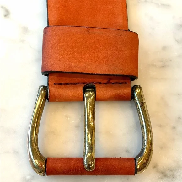 Jil Sander Suede Belt, ornate gold embellishments, suede/gold buckle, S, 26-30 - Picture 11 of 16